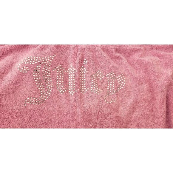 NWT JUICY COUTURE  BLING TOWEL TERRY SHORTIE SET DEWBERRY XLARGE - Picture 15 of 15